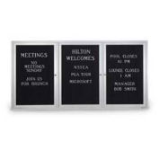 United Visual Products Three-Door Outdoor Letter Board - 72"W x 36"H