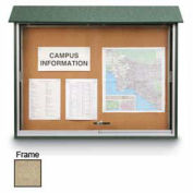 United Visual Products Sliding-Door Outdoor Message Center - 52"W x 40"H - Sand