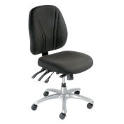 8-Way Adjustable Ergonomic Chair, Fabric Upholstery, Black