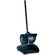 Rubbermaid 12-1/2" Lobby Pro Upright Plastic Dustpan W/ Cover, Black, RCP253200BLA - Pkg Qty 6
