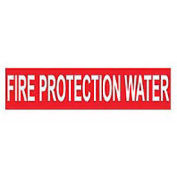 Pipe Marker - Pressure-Sensitive - Fire Protection Water, Pack Of 25, Red, For Pipe Over 2-1/4",9"W
