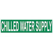 Pipe Marker - Pressure-Sensitive - Chilled Water Supply, 25 PK, GRN, For Pipe Over 2-1/4",14"W