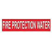 Pipe Marker - Pressure-Sensitive - Fire Protection Water, Pack Of 25, Red, For Pipe Over 1-1/8",7"W