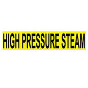 Pipe Marker - Pressure-Sensitive - High Pressure Steam, Pack Of 25, Yellow, For Pipe Over 2-1/4",9"W