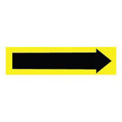 Pipe Marker - Pressure-Sensitive - Direction Arrow Yellow, Pack Of 25, Yellow, For Pipe Over 3",9"W