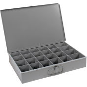 Durham Steel Scoop Compartment Box, 24 Compartments, 18 x 12 x 3 - Pkg Qty 4