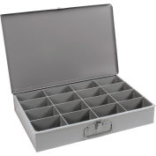 Durham Steel Scoop Compartment Box, 16 Compartments, 18 x 12 x 3 - Pkg Qty 4