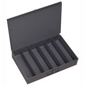 DURHAM Compartment Box - 18x12x3" - (6) Vertical Compartments - With Fixed Dividers - Pkg Qty 4
