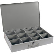 DURHAM Compartment Box - 18x12x3" - (13) Compartments - With Adjustable Dividers - Pkg Qty 4