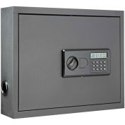 Wall-Mount Laptop Security Cabinet, Charcoal