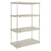 Nexel Plastic Shelving Unit with Solid Shelving, 36"Wx18"Dx86"H