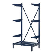 Cantilever Rack Shelving, 600 Lbs Capacity, 48"W x 24"D x 72"H