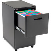 Global Industrial Interion 2 Drawer Pedestal File/File - Black
