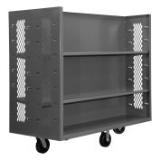 Durham Double-Sided Clearview Stock Truck 4EX-3048-2SC-6PH-95 8x30 - 4 Adjustable & 2 Fixed Shelves