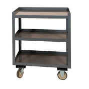 Portable Shop Desk, 3 Shelves, 24"W x 30"D x 36"H, Gray