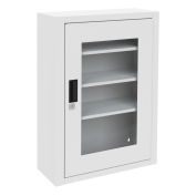 Durham Mfg® Medicine Cabinet with Plexiglass Door, 18"W x 8"D x 27"H, White