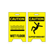 NMC FS1 Floor Sign - Caution Wet Floor Caution Slippery When Wet