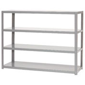 Global Industrial 4 Shelf, Extra Heavy Duty Steel Shelving Unit, 48"W x 18"D x 72"H, Gray
