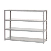 Global Industrial 4 Shelf, Extra Heavy Duty Steel Shelving Unit, 60"W x 18"D x 72"H, Gray