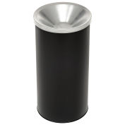 Steel Smoker Sand Urn, 10" Dia. X 20"H, Black With Aluminum Top