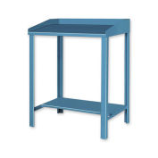 Open Steel Shop Desk, 36"W x 30"D x 43"H, Blue