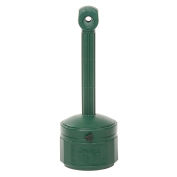 JUSTRITE Cease-Fire Poly Butt Can - 11" Dia.x30"H - 1-Gallon Capacity - Forest green