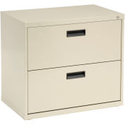 Global Industrial 30"W Lateral File Cabinet, 2 Drawer, Putty