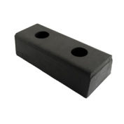 High-Impact Hardened Molded Dock Bumper, 10"L x 4.5"W x 3"H, 1/Pack