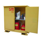 Weatherproof Flammable Safety Cabinet with Roof, 30 Gallon Manual Doors