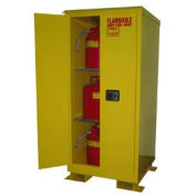 Weatherproof Flammable Safety Cabinet with Roof, 60 Gallon Manual Doors