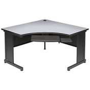 48"W Corner Desk - Gray Finish Top