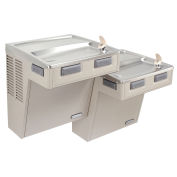 Wall Mount ADA Water Cooler, Light Gray Granite, 2 Station, 115V, 60Hz, 5 Amp