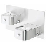 Elkay Soft Sides ADA Water Fountain 2 Station, Cane Apron, Stainless Steel,Wall Hung, EDFP217C