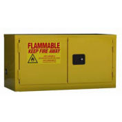 Stackable Flammable Cabinet Manual Close Double Door 11 Gal, 34"W x 18"D x 22"H