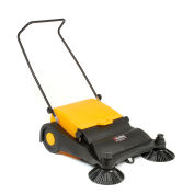 Industrial Push Sweeper 32" Cleaning Width Black and Yellow