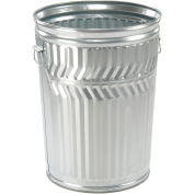 Galvanized Steel Garbage Can, Commercial Duty, 20 Gallon