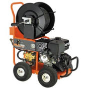 General Wire Gas Water Jet Drain/Sewer Cleaning Machine W/200' x 3/8"Hose CM-300 Cart Reel,JM-3000-A