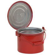 Eagle B-604 Bench Can, Metal, Red, 4 qt.