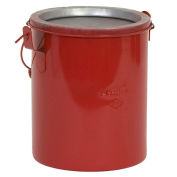 Eagle B-606NL Bench Can without lid, Metal, Red, 6 qt.