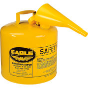Eagle UI-50-FSY Type I Safety Can, 5 Gallon with Funnel, Yellow