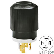 Bryant TECHSPEC® Plug, L14-30, 30A, 125/250V, Black/White