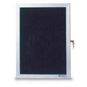 United Visual Products 12"W x 18"H Slim Style Enclosed Letter Board with Satin Frame