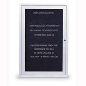 United Visual Products 24"W x 36"H 1-Door Outdoor Enclosed Illuminated Letter Board with Satin Frame