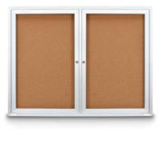 United Visual Products 72"W x 36"H Outdoor Combo Board w/Two Corkboards