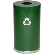 Witt Industries 18RT-1H-GN Steel Recycling Container, Green, 18"Dia x 33"H