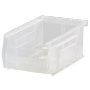 Quantum QUS220CL Ultra Stack and Hang Bin, 4-1/8 x 7-3/8 x 3 Clear - Pkg Qty 24