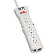 SUPER7TEL15 Protect It 7-Outlet Surge Protector, 15-ft. Cord, 2520 Joules, Fax/Modem Protect, RJ11