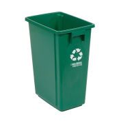 Recycling Container, 15 Gallon, 12"W X 18"D X 24"H, Green