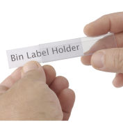 4 x 1 3/4 BOX USA BLH108 Tri-Dex Bin Label Holders Pack of 25 Clear