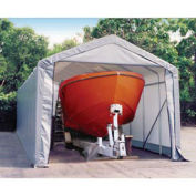 Peak Style Shelter, 14x28x12, Gray